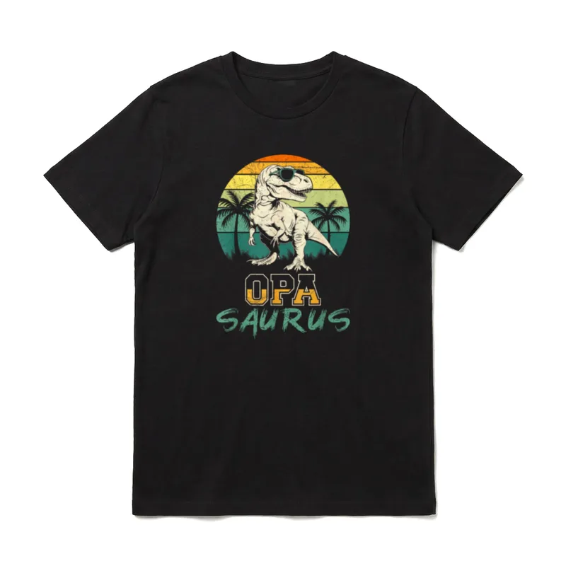OPA SAURUS Lustiges Dinosaurier T-Shirt – Klassisches T-Shirt in Schwarz