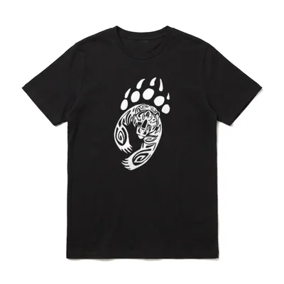 Bärentatze Tribal Grizzly Schwarz T-Shirt – Klassisches T-Shirt in Schwarz