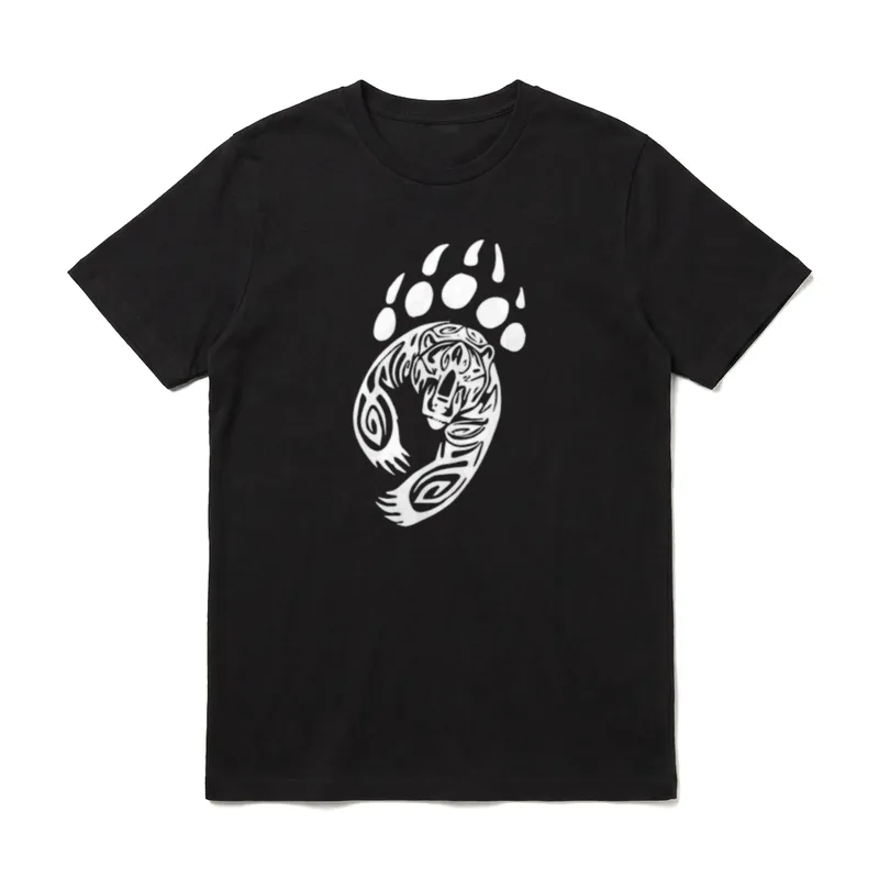 Bärentatze Tribal Grizzly Schwarz T-Shirt – Klassisches T-Shirt in Schwarz