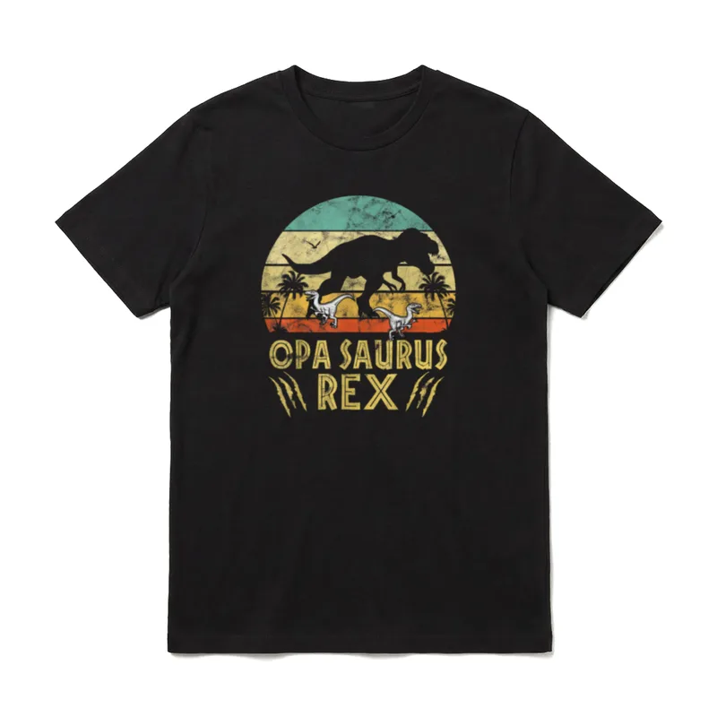 Opa Opasaurus Vatertag Vintage T-Shirt – Klassisches T-Shirt in Schwarz