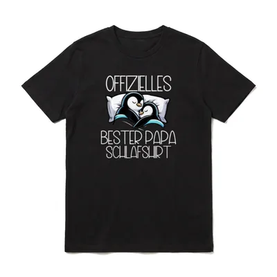 Offizielles Bester Papa Schlafshirt Pinguin T-Shirt – Klassisches T-Shirt in Schwarz