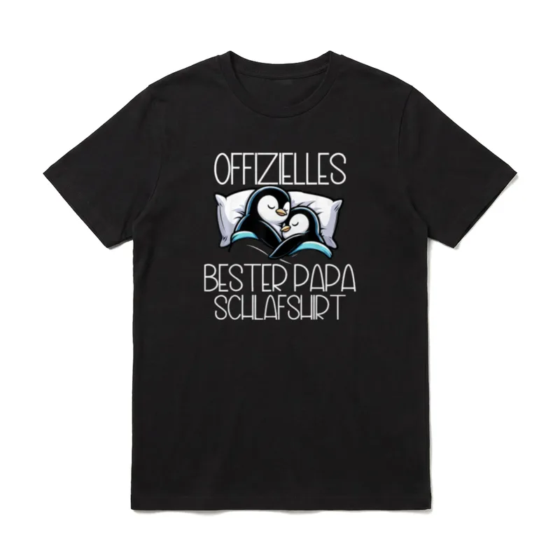 Offizielles Bester Papa Schlafshirt Pinguin T-Shirt – Klassisches T-Shirt in Schwarz