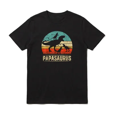 Papa Dinosaurier T Rex T-Shirt – Klassisches T-Shirt in Schwarz