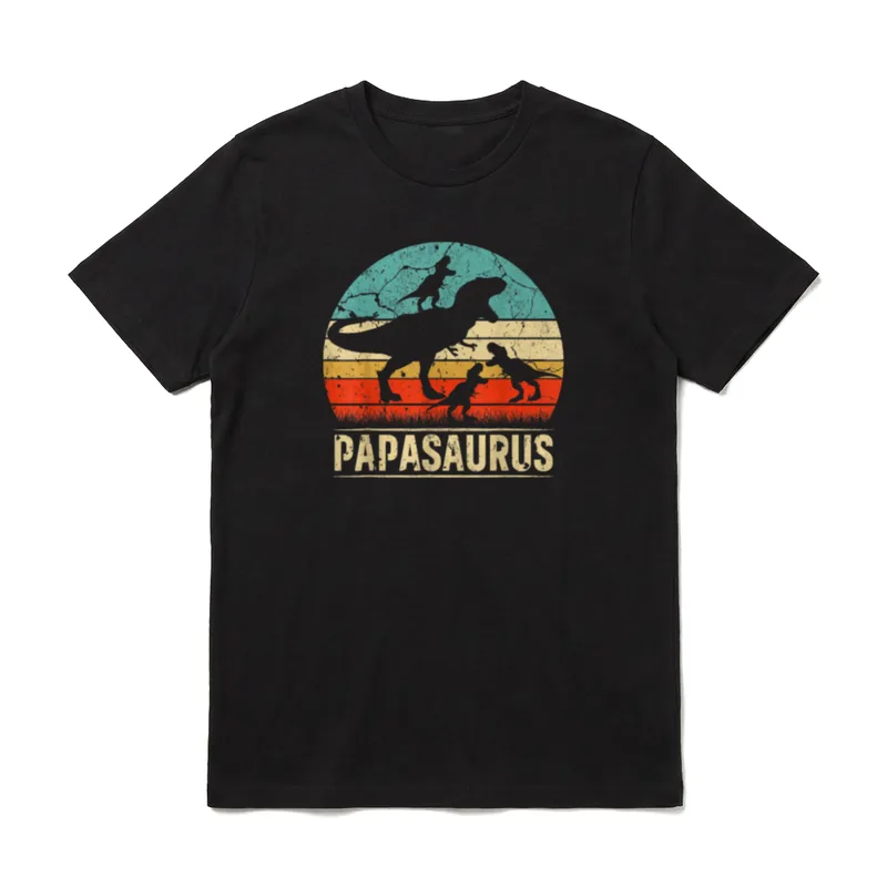 Papa Dinosaurier T Rex T-Shirt – Klassisches T-Shirt in Schwarz