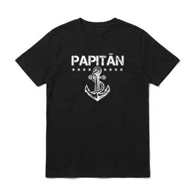 Papitän Papa und Kapitän T-Shirt – Klassisches T-Shirt in Schwarz