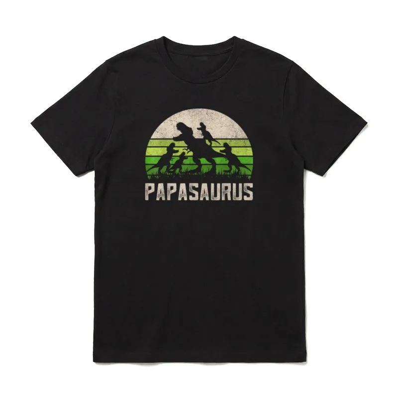 Lustige Opa Papasaurus Dinosaurier 4 Vatertag T-Shirt – Klassisches T-Shirt in Schwarz