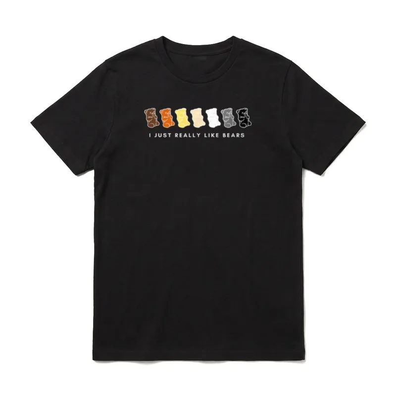 I Really like Bears T-Shirt – Klassisches T-Shirt in Schwarz
