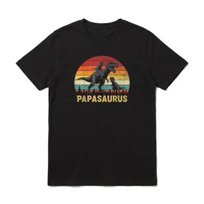 Lustiges Papasaurus Dinosaurier Vatertagsgeschenk T-Shirt – Klassisches T-Shirt in Schwarz