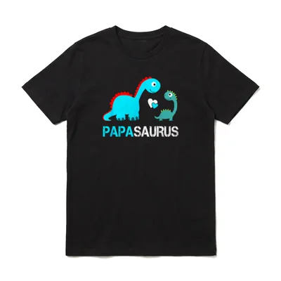 Papasaurus für Papa T-Shirt – Klassisches T-Shirt in Schwarz