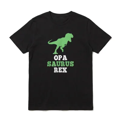 Opa-Saurus Rex Dino Dinosaur T-Shirt – Klassisches T-Shirt in Schwarz