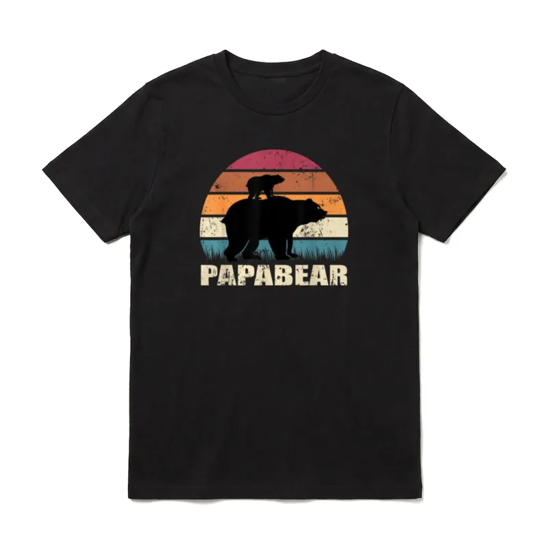 Papabear Daddy Bär Familie T-Shirt – Klassisches T-Shirt in Schwarz