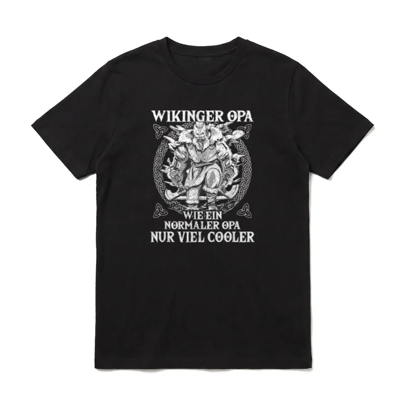 Nordische Mythologie Wikinger Opa T-Shirt – Klassisches T-Shirt in Schwarz