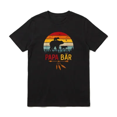 PapaBär Vatertagsgeschenk für Papa Bär T-Shirt – Klassisches T-Shirt in Schwarz