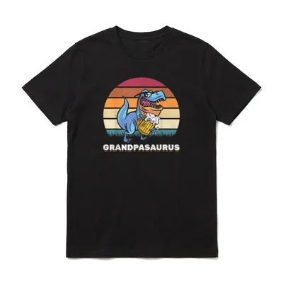 Opa Saurus Opa Dino T-Shirt – Klassisches T-Shirt in Schwarz