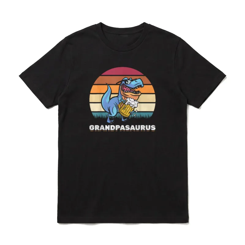 Opa Saurus Opa Dino T-Shirt – Klassisches T-Shirt in Schwarz
