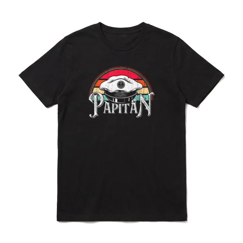 Papitän Papa und Kapitän T-Shirt – Klassisches T-Shirt in Schwarz