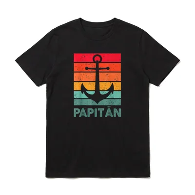 Papitän Papa und Kapitän T-Shirt – Klassisches T-Shirt in Schwarz