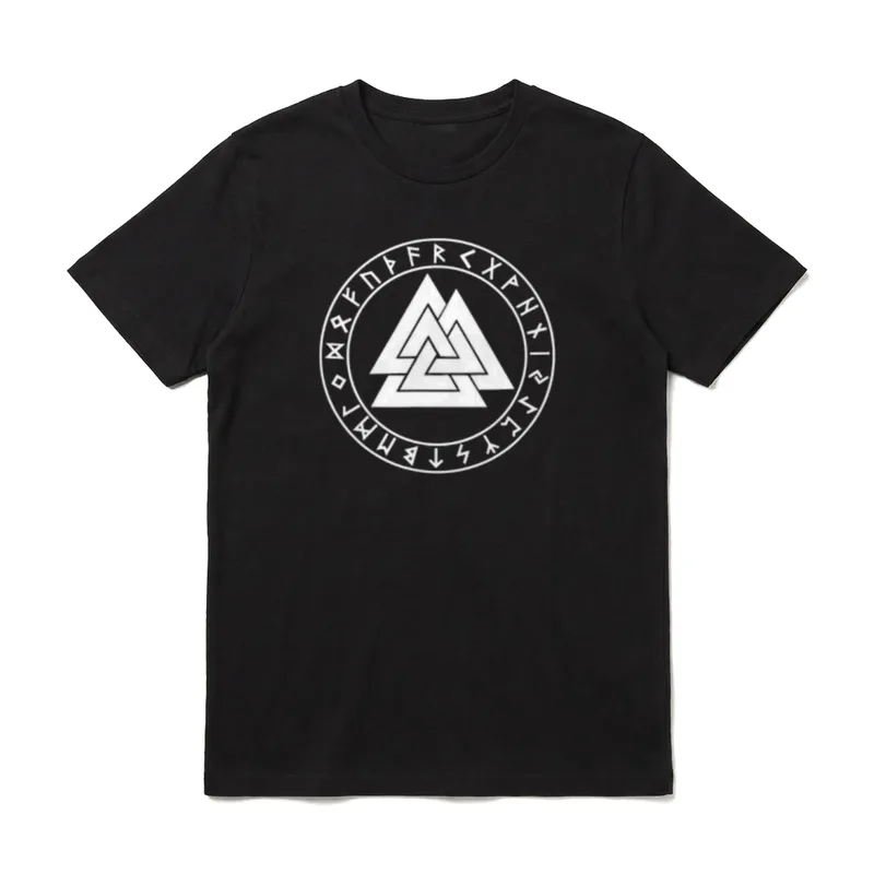 Wikinger Viking Valknut Runen T-Shirt – Klassisches T-Shirt in Schwarz