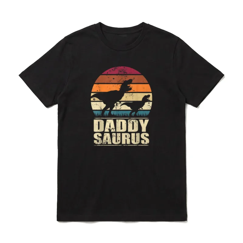 DaddySaurus Rex Vater Dinosaurier T-Shirt – Klassisches T-Shirt in Schwarz