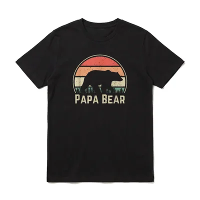 Vintage Papa Bär Familie T-Shirt – Klassisches T-Shirt in Schwarz