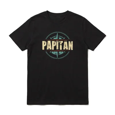 Papitän Papa und Kapitän T-Shirt – Klassisches T-Shirt in Schwarz