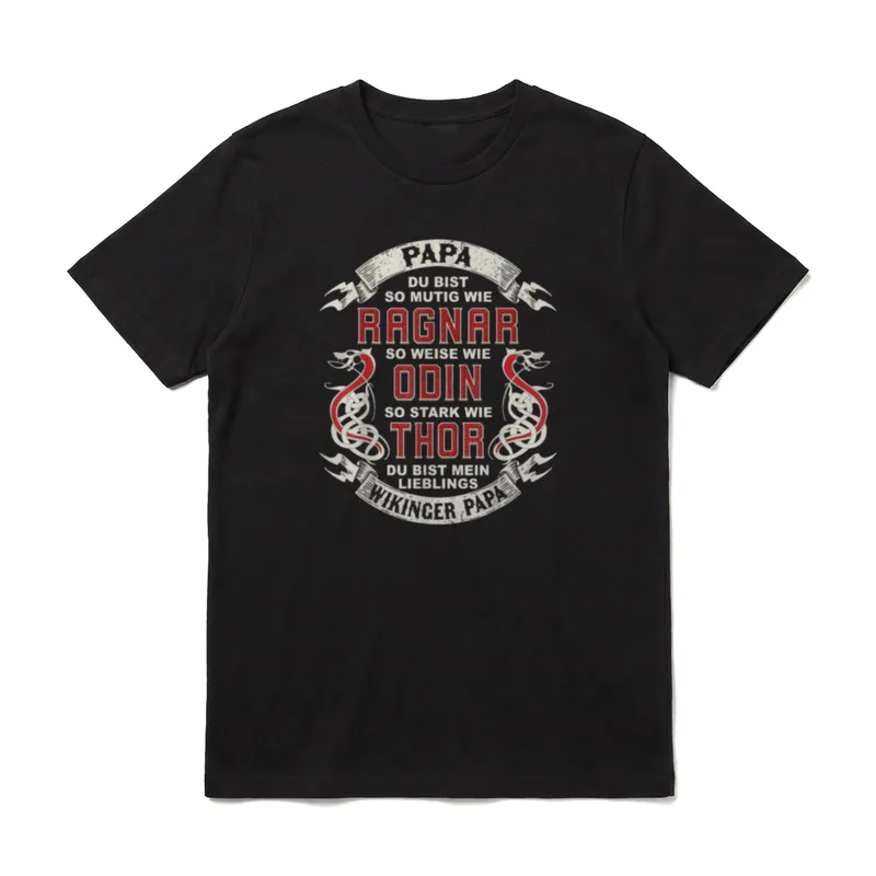 Papa der Nordischen Mythologie T-Shirt – Klassisches T-Shirt in Schwarz