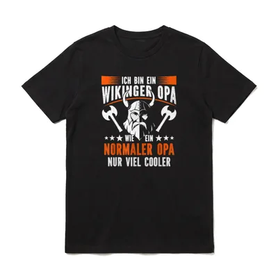 Wikinger Opa Großvater T-Shirt – Klassisches T-Shirt in Schwarz
