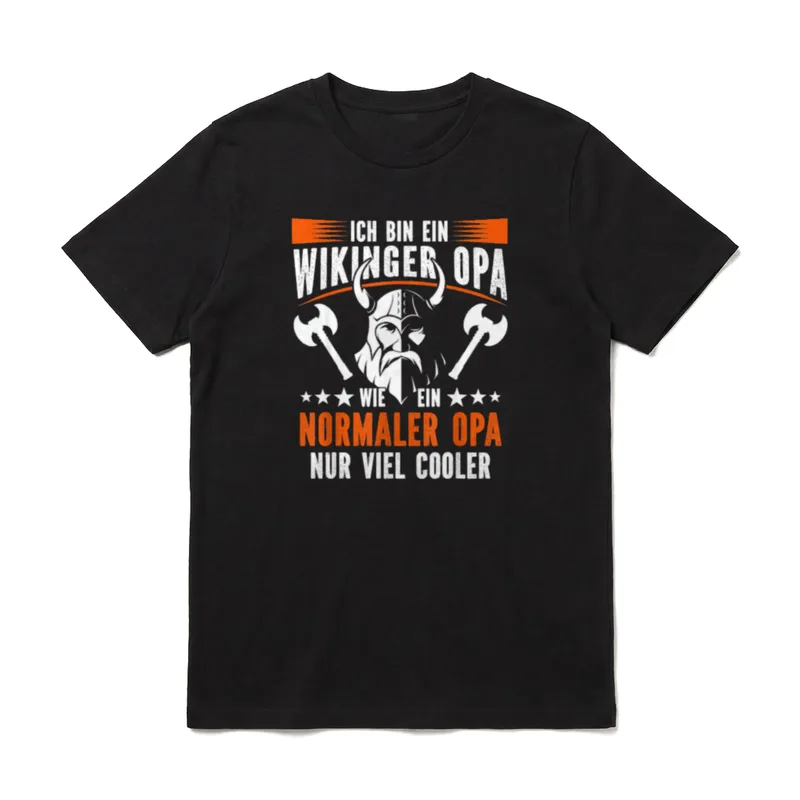 Wikinger Opa Großvater T-Shirt – Klassisches T-Shirt in Schwarz
