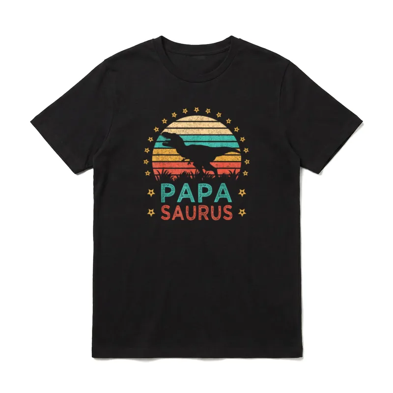 Papasaurus T Rex Dinosaur Family T-Shirt – Klassisches T-Shirt in Schwarz