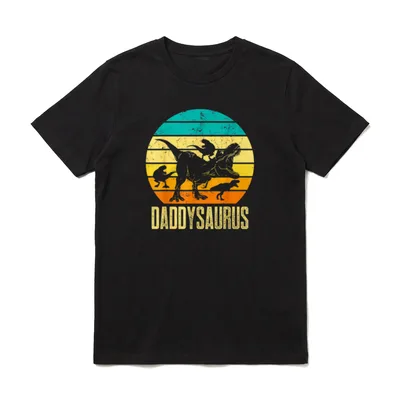 Daddysaurus Papasaurus Tiranosaurus Rex T-Shirt – Klassisches T-Shirt in Schwarz