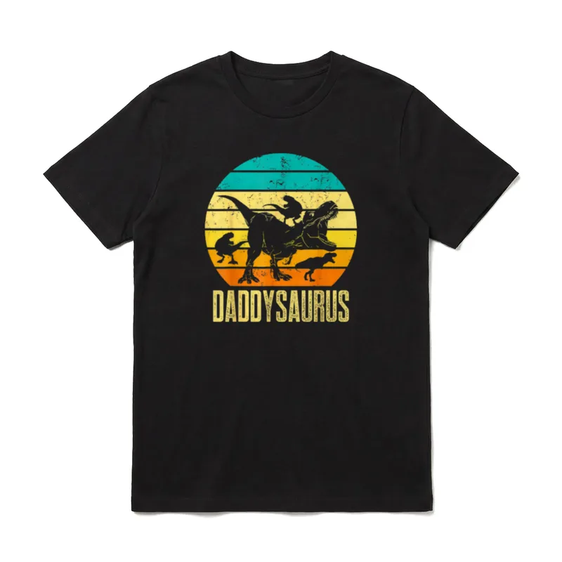 Daddysaurus Papasaurus Tiranosaurus Rex T-Shirt – Klassisches T-Shirt in Schwarz