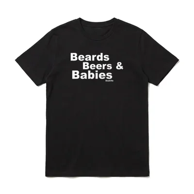 Beards beers and babies T-Shirt – Klassisches T-Shirt in Schwarz