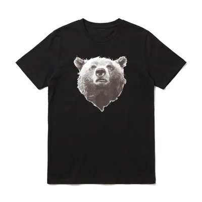 Bär Bären Bärenkopf Grizzlybär T-Shirt – Klassisches T-Shirt in Schwarz
