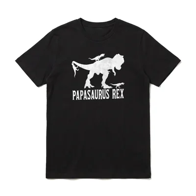 Papasaurus Papasaurier Papasauria Vatertag T-Shirt – Klassisches T-Shirt in Schwarz