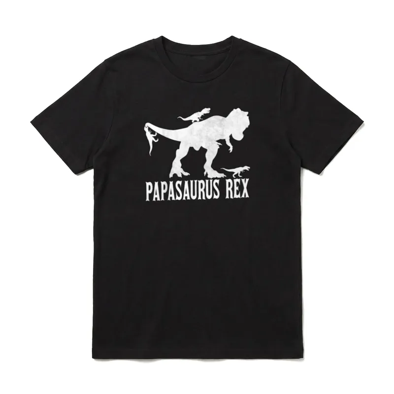 Papasaurus Papasaurier Papasauria Vatertag T-Shirt – Klassisches T-Shirt in Schwarz