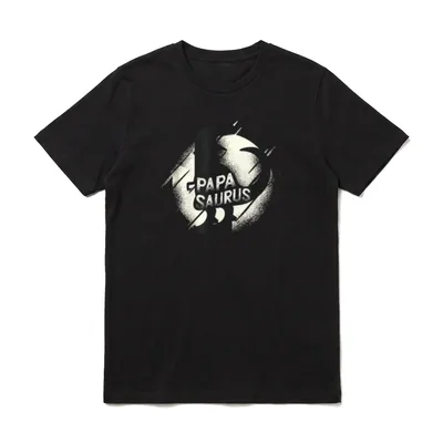 Papasaurus Rex Vatertag T-Shirt – Klassisches T-Shirt in Schwarz