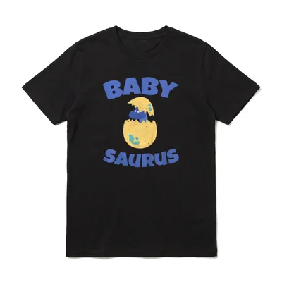 Babysaurus Partneroutfit Vater Sohn T-Shirt – Klassisches T-Shirt in Schwarz