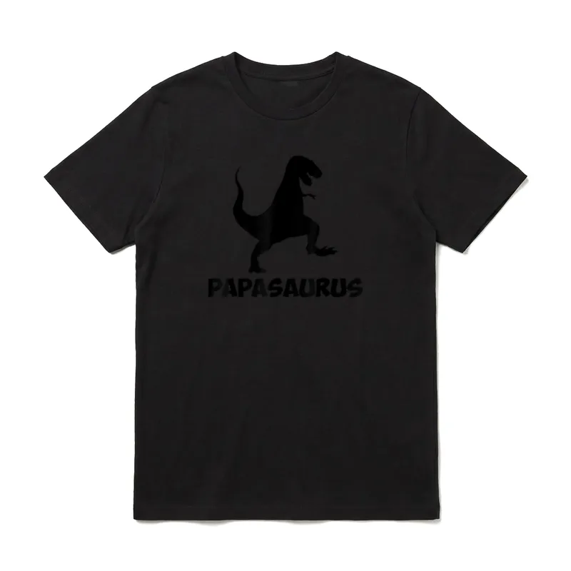 Papasaurus Vater Papa Dinosaurier T-Shirt – Klassisches T-Shirt in Schwarz