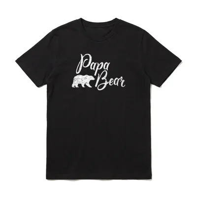 Papa Bear Awesome Camping T-Shirt – Klassisches T-Shirt in Schwarz