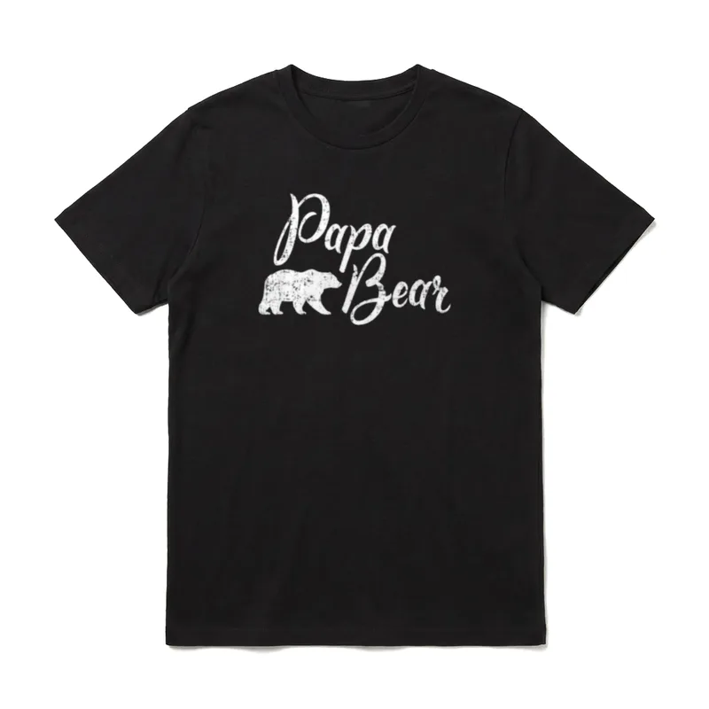 Papa Bear Awesome Camping T-Shirt – Klassisches T-Shirt in Schwarz