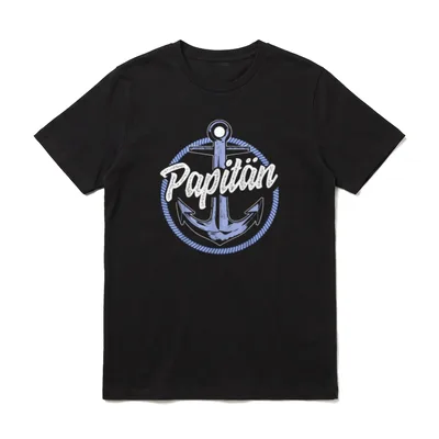 Papitän Papa und Kapitän Kapitän & Seefahrt T-Shirt – Klassisches T-Shirt in Schwarz