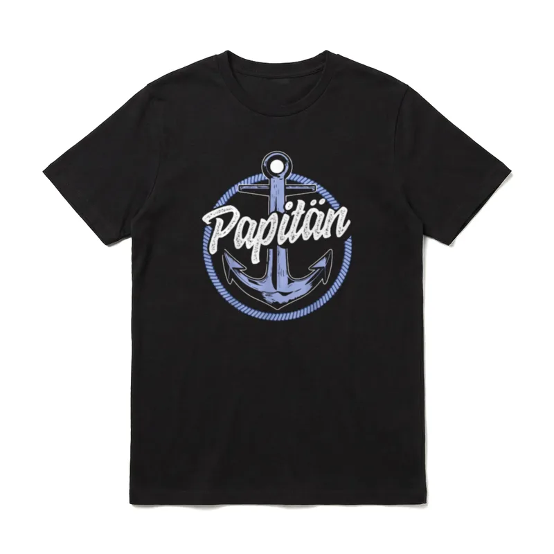 Papitän Papa und Kapitän Kapitän & Seefahrt T-Shirt – Klassisches T-Shirt in Schwarz