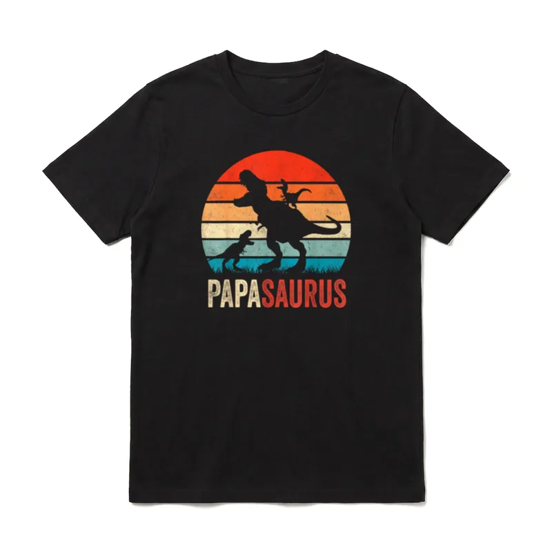Papasaurus Dinosaur Papa Tyrannosaurus Dino T-Shirt – Klassisches T-Shirt in Schwarz
