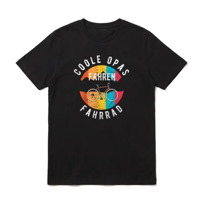 Coole Opas fahren Fahrrad Großvater T-Shirt – Klassisches T-Shirt in Schwarz