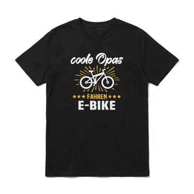 Ebike Opa Mountainbike Fahrrad T-Shirt – Klassisches T-Shirt in Schwarz