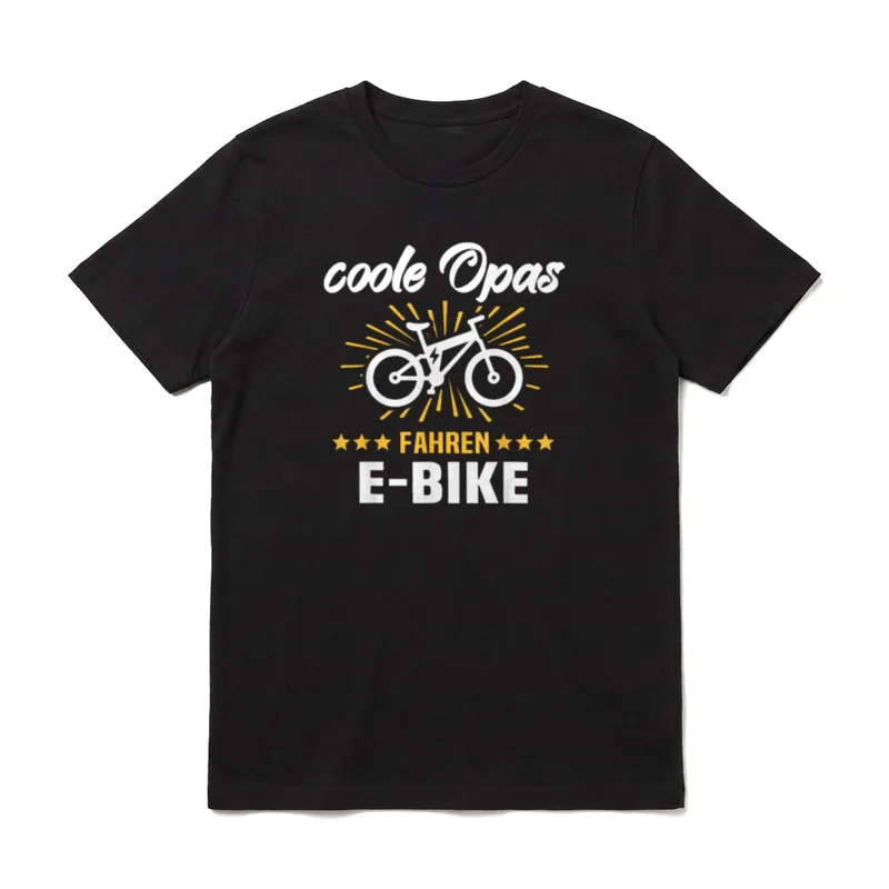 Ebike Opa Mountainbike Fahrrad T-Shirt – Klassisches T-Shirt in Schwarz