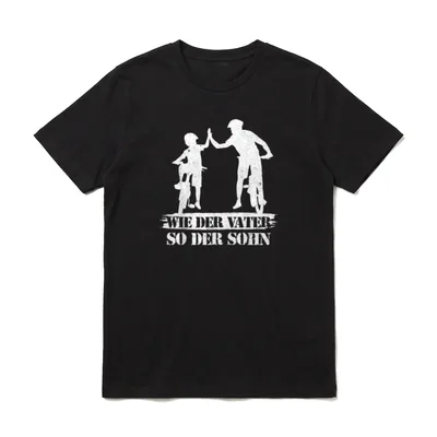 Wie der Vater so Radfahren T-Shirt – Klassisches T-Shirt in Schwarz