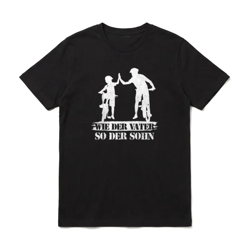 Wie der Vater so Radfahren T-Shirt – Klassisches T-Shirt in Schwarz