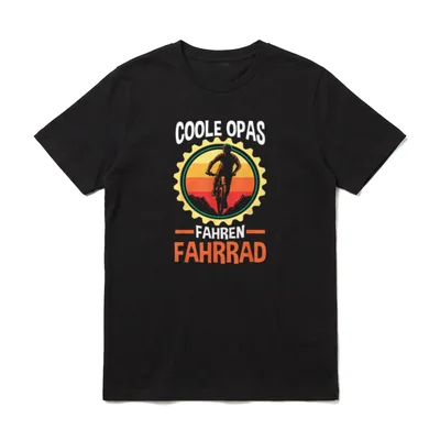Fahrrad Opa Radfahren T-Shirt – Klassisches T-Shirt in Schwarz
