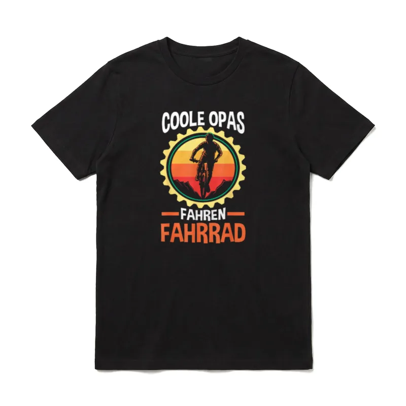 Fahrrad Opa Radfahren T-Shirt – Klassisches T-Shirt in Schwarz